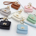 Women's PU Leather Mini Bag Keychain Stylish Coin Purse Accessory