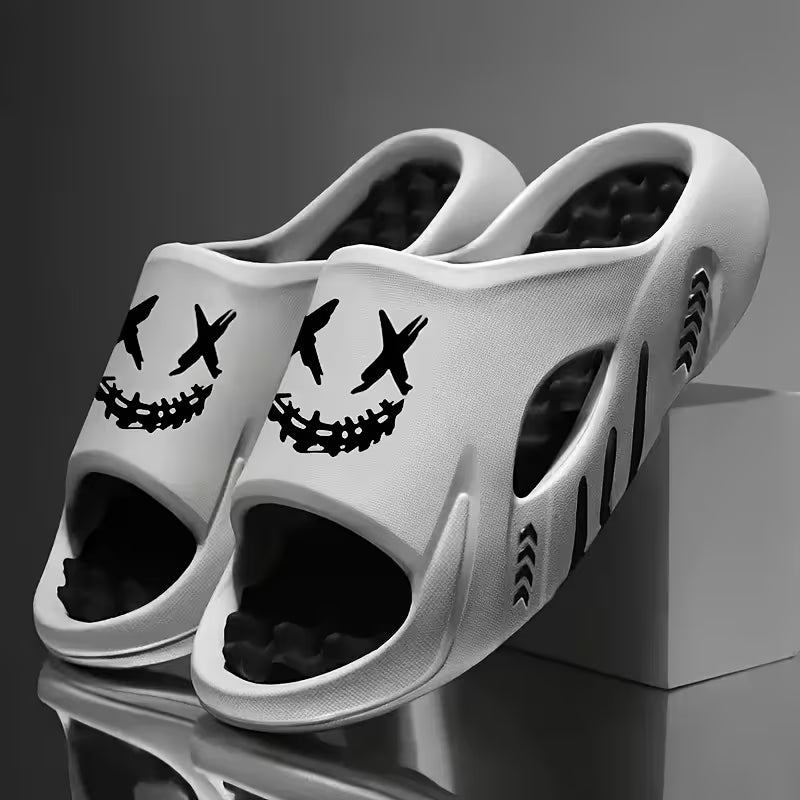 Unisex Cartoon Print Lightweight Shower Slippers Casual