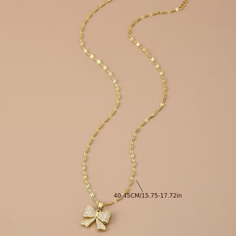 Women's Elegant Pendant Stainless Steel Luxury Necklace