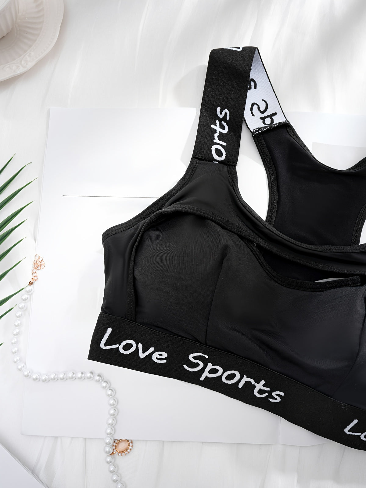 Women's High-Elasticity Breathable Wireless Racerback Yoga Sports Bra