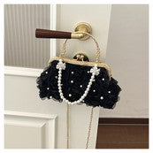 Women's Pearl Floral Evening Clutch Handbag BAG284