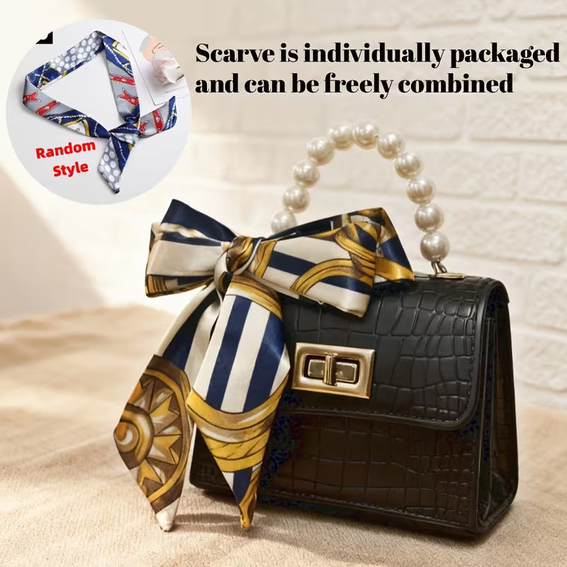 Women's Pearl Handle Small Crossbody Handbag Fashion