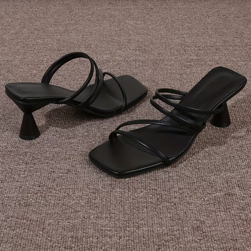 Women's Roman Chunky Heel Sandals Elegant Beach Slippers