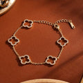 Women's Elegant Hollow Four-Leaf Flower Adjustable Bracelet