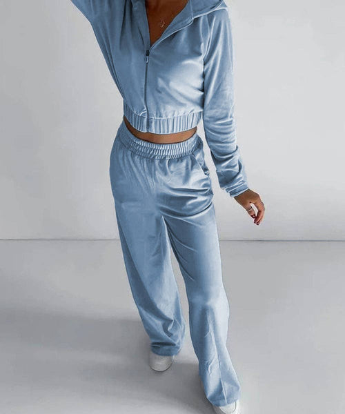 Women's Casual Hooded Hoodie Two-Piece Set DEMZY1491