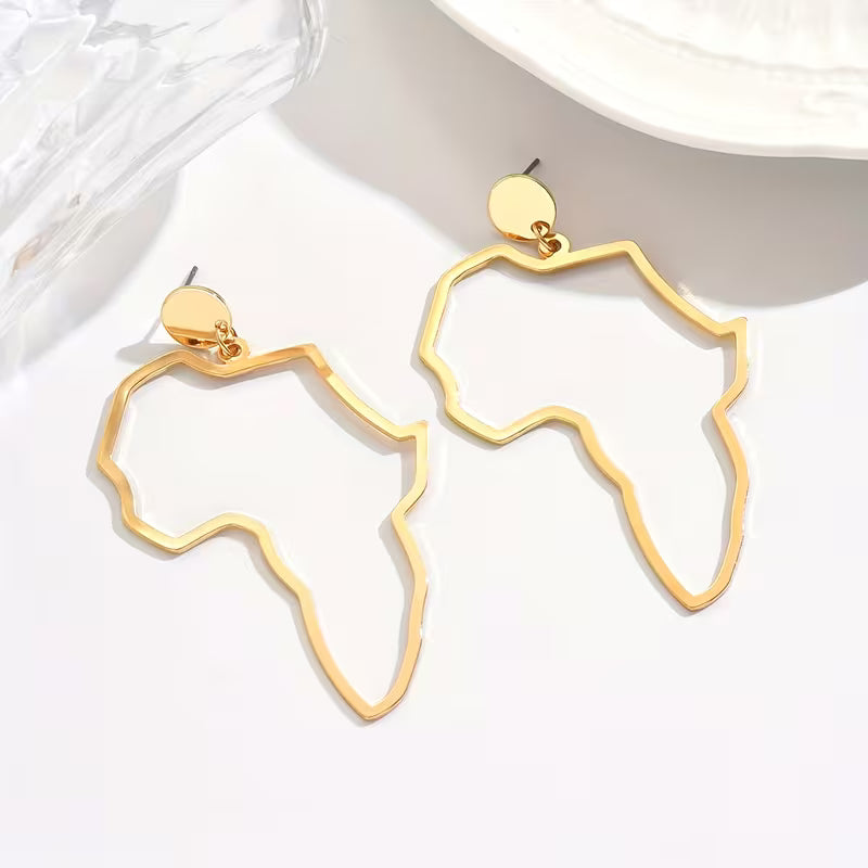 Women's African Map Fashion Earrings Daily Wear