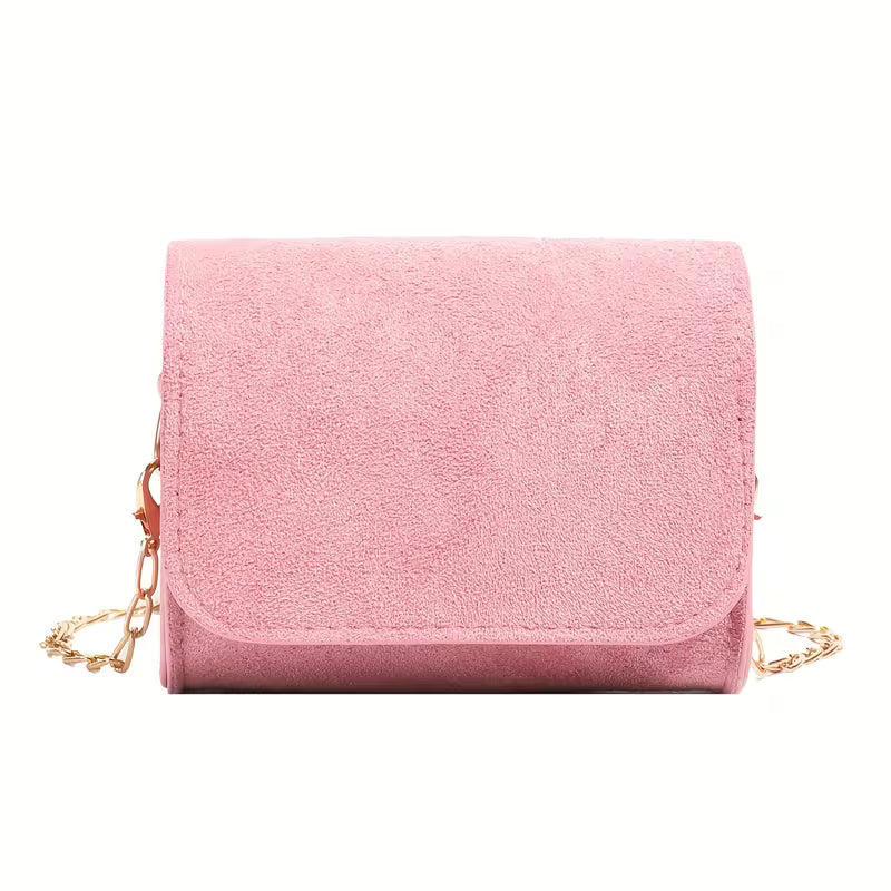 Women's Plush Small Square Crossbody Bag Solid Color Trendy Shoulder Purse