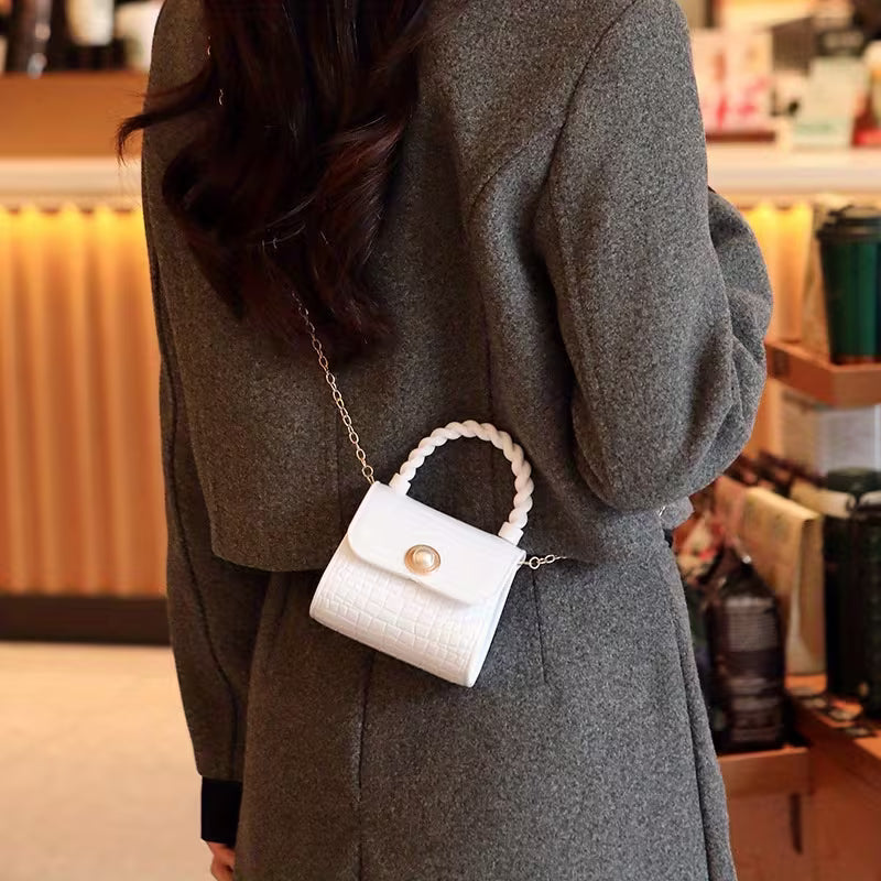 Women's Candy-Colored PVC Mini Shoulder Bag Fashion