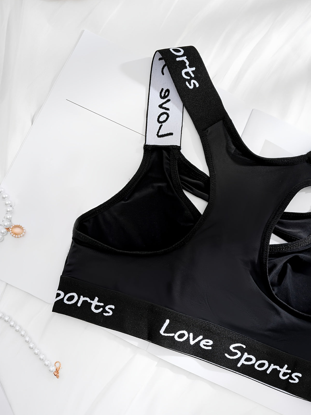 Women's High-Elasticity Breathable Wireless Racerback Yoga Sports Bra